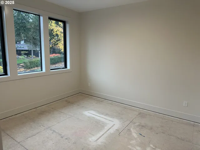 an empty room with a window
