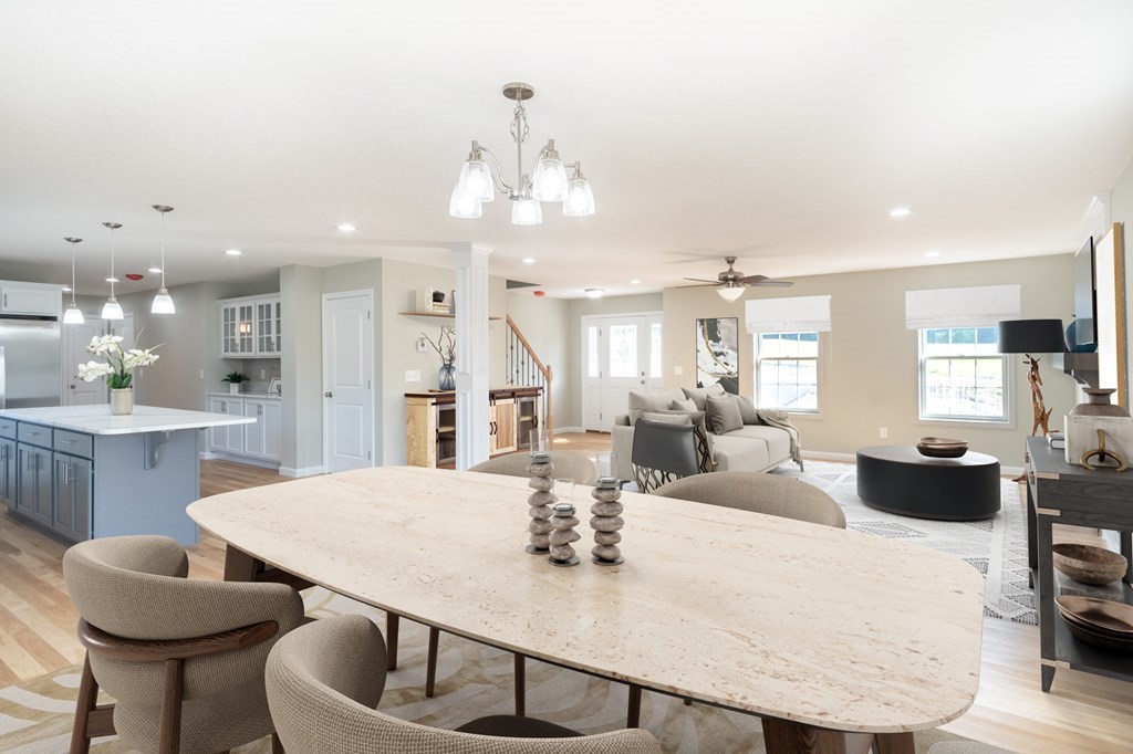 4 Upper Palmer Road Monson, MA 01057 - Photo 4 of 42 a view of a dining room with furniture and wooden floor