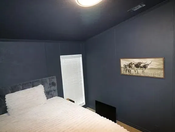 a bed room with a bed