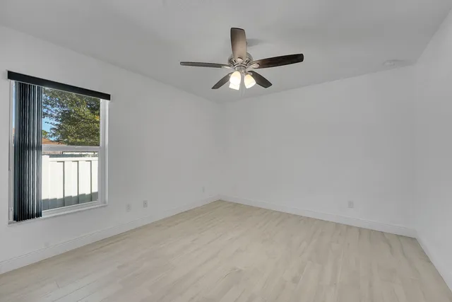 an empty room with a window