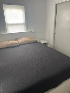 a bathroom with a window