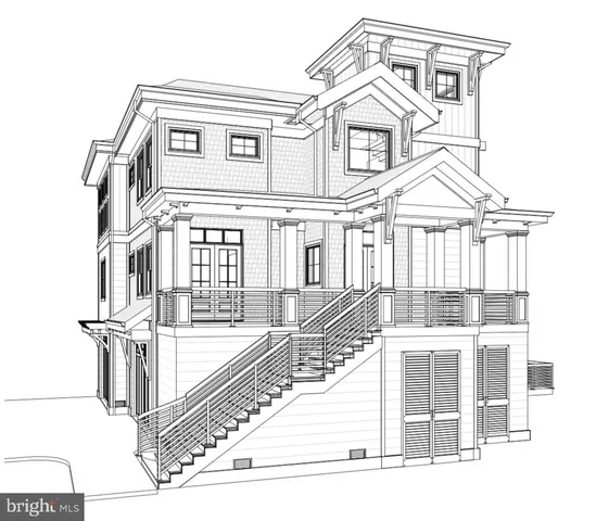 a view of a white building among the street