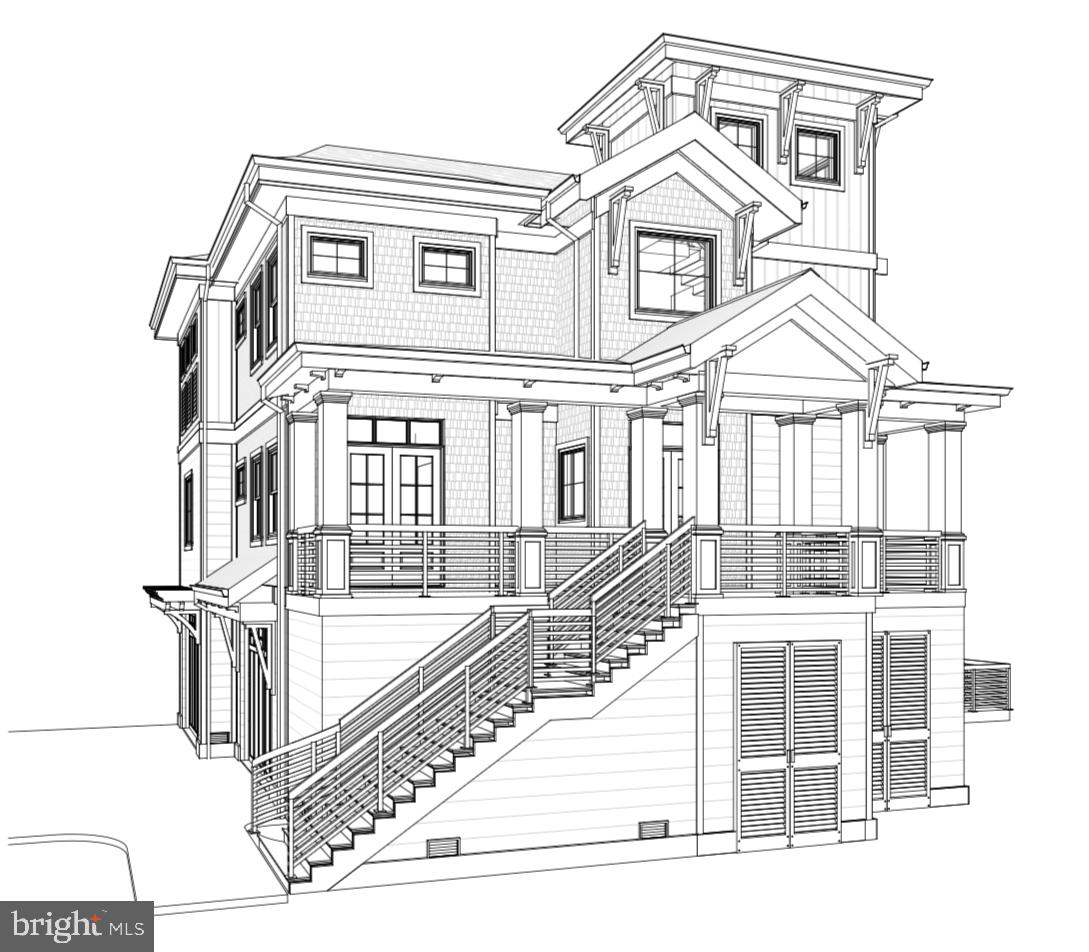 a view of a white building among the street