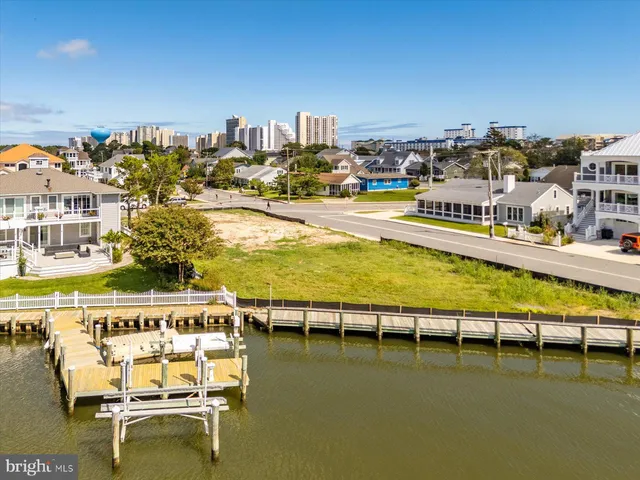 a view of a city with an ocean