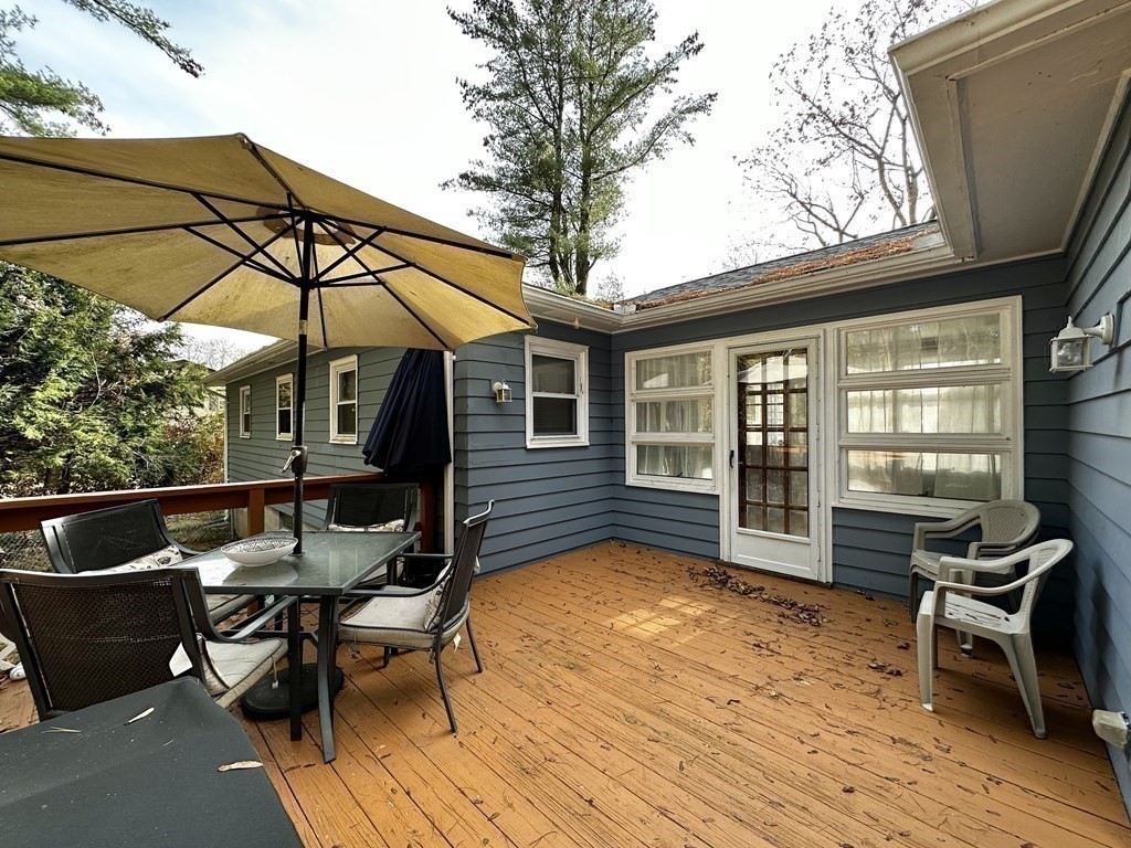 174 Chudy Street Three Rivers, MA 01080 - Photo 12 of 31 a patio with hardwood table and chairs