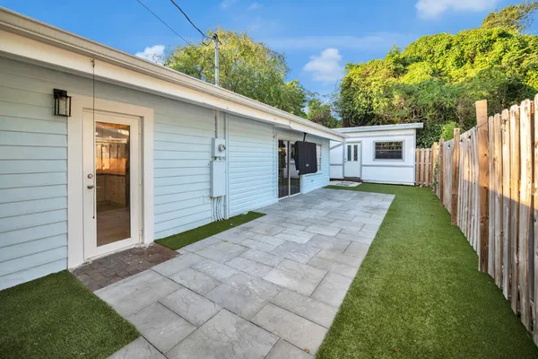 a backyard of a house
