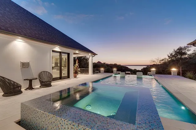 a view of a lobby with chair and couch