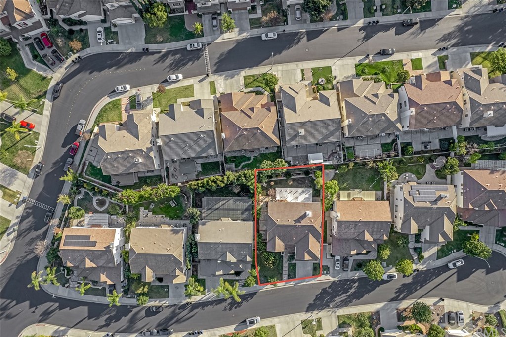 19366 Fortune Place Rowland Heights, CA 91748 - Photo 30 of 32 an aerial view of residential house with outdoor space and a swimming pool
