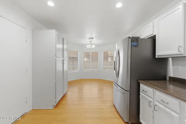 a view of a kitchen with a sink