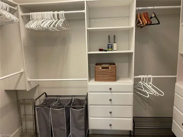 a view of a closet