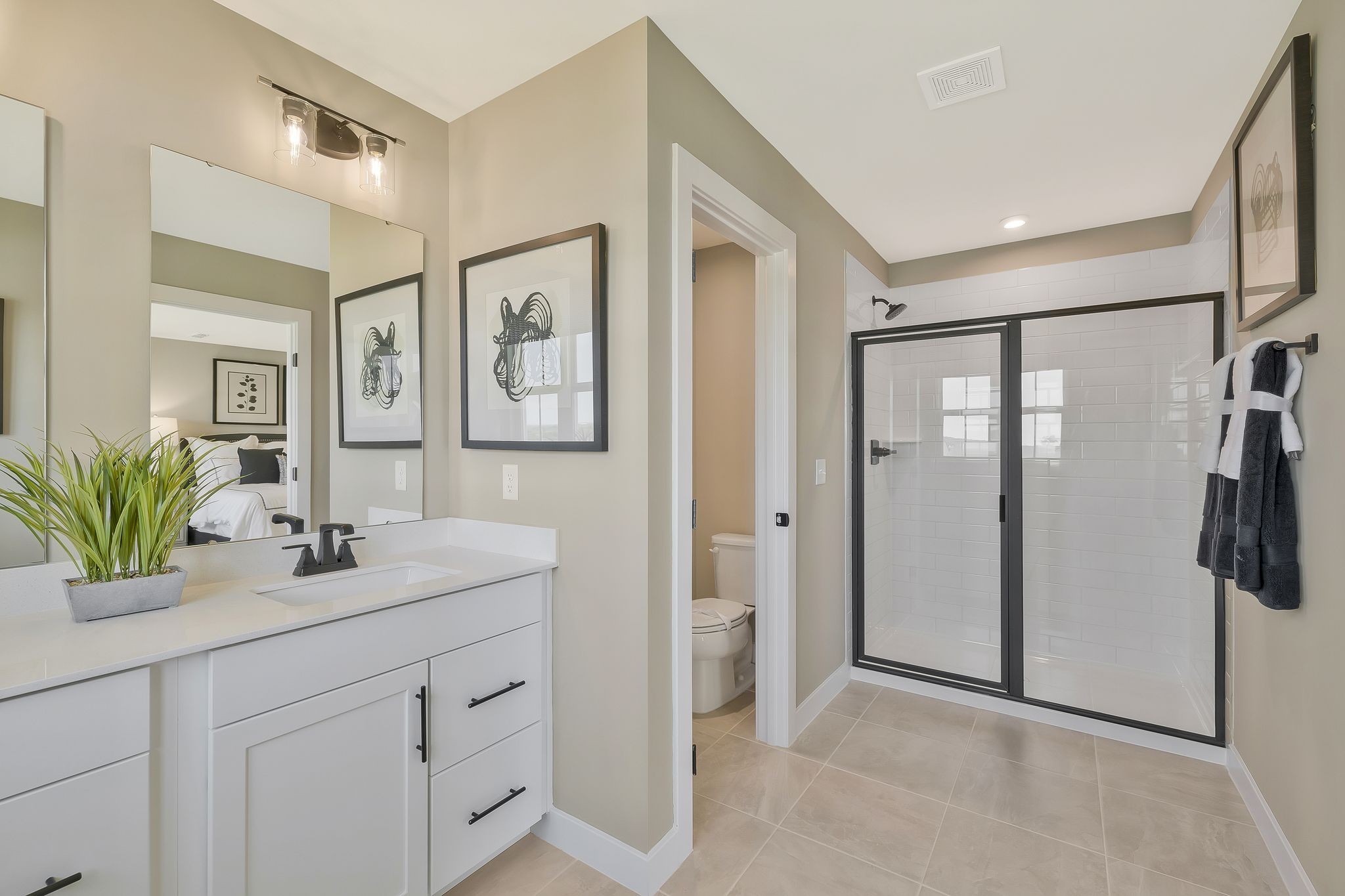 931 Green Valley Smyrna, TN 37167 - Photo 17 of 22 a bathroom with a shower sink vanity and mirror