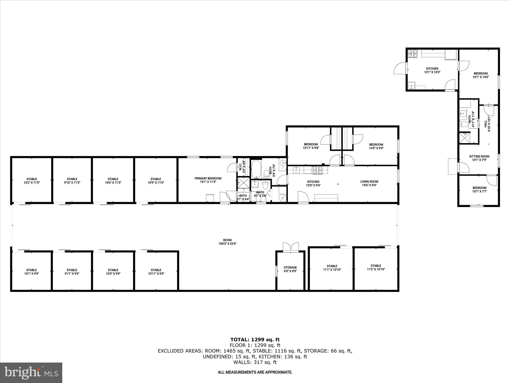 10901 Moxley Road Damascus, MD 20872 - Photo 148 of 148 Floor Plan Of 9 Stall Barn with Lodging