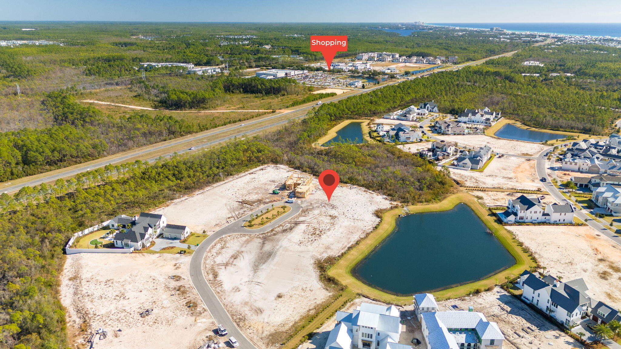 Lot 232 Quail Hollow Inlet Beach, FL 32461 - Photo 4 of 21 an aerial view of ocean and residential houses with outdoor space