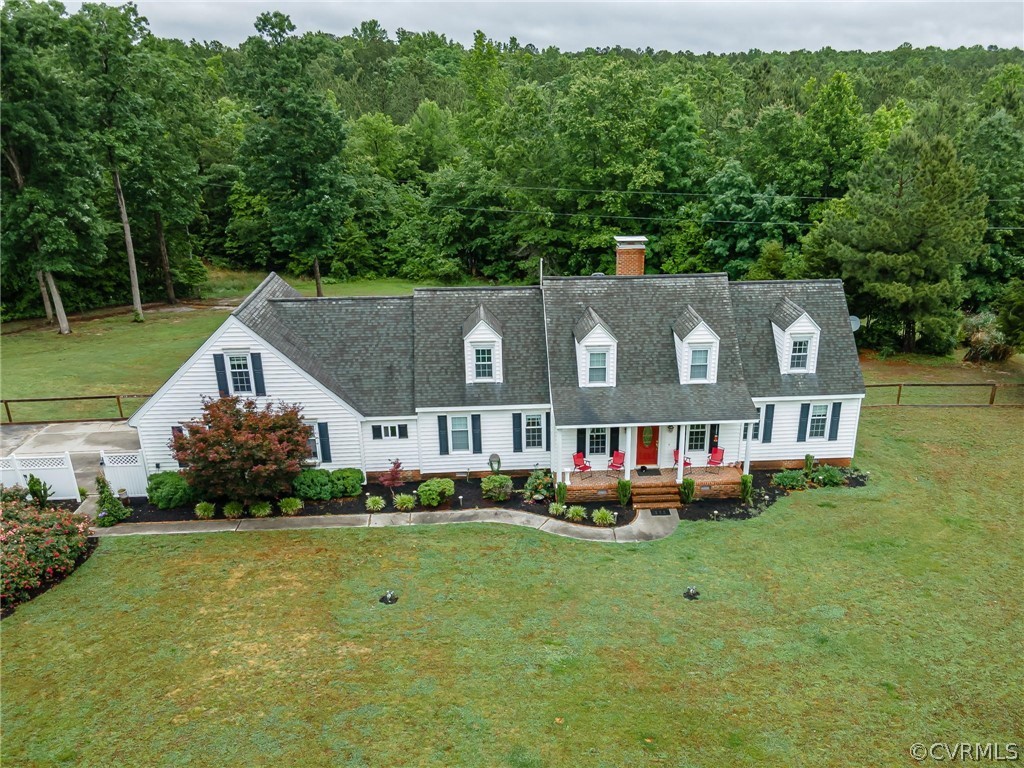 22508 Carson Road Dinwiddie, VA 23841 - Photo 27 of 50 an aerial view of a house with swimming pool garden and tall trees