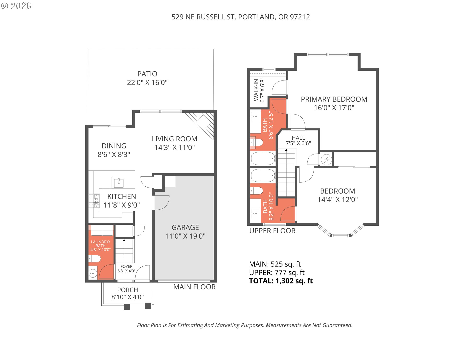 529 Northeast Russell Street Portland, OR 97212 - Photo 35 of 35 Floor Plan