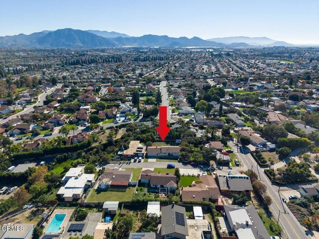 an aerial view of multiple house
