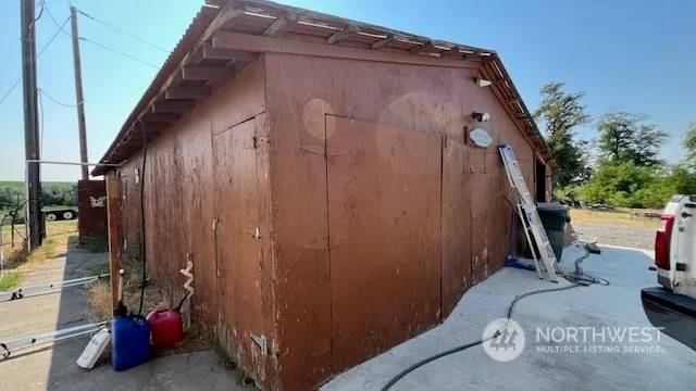 a backyard of a house