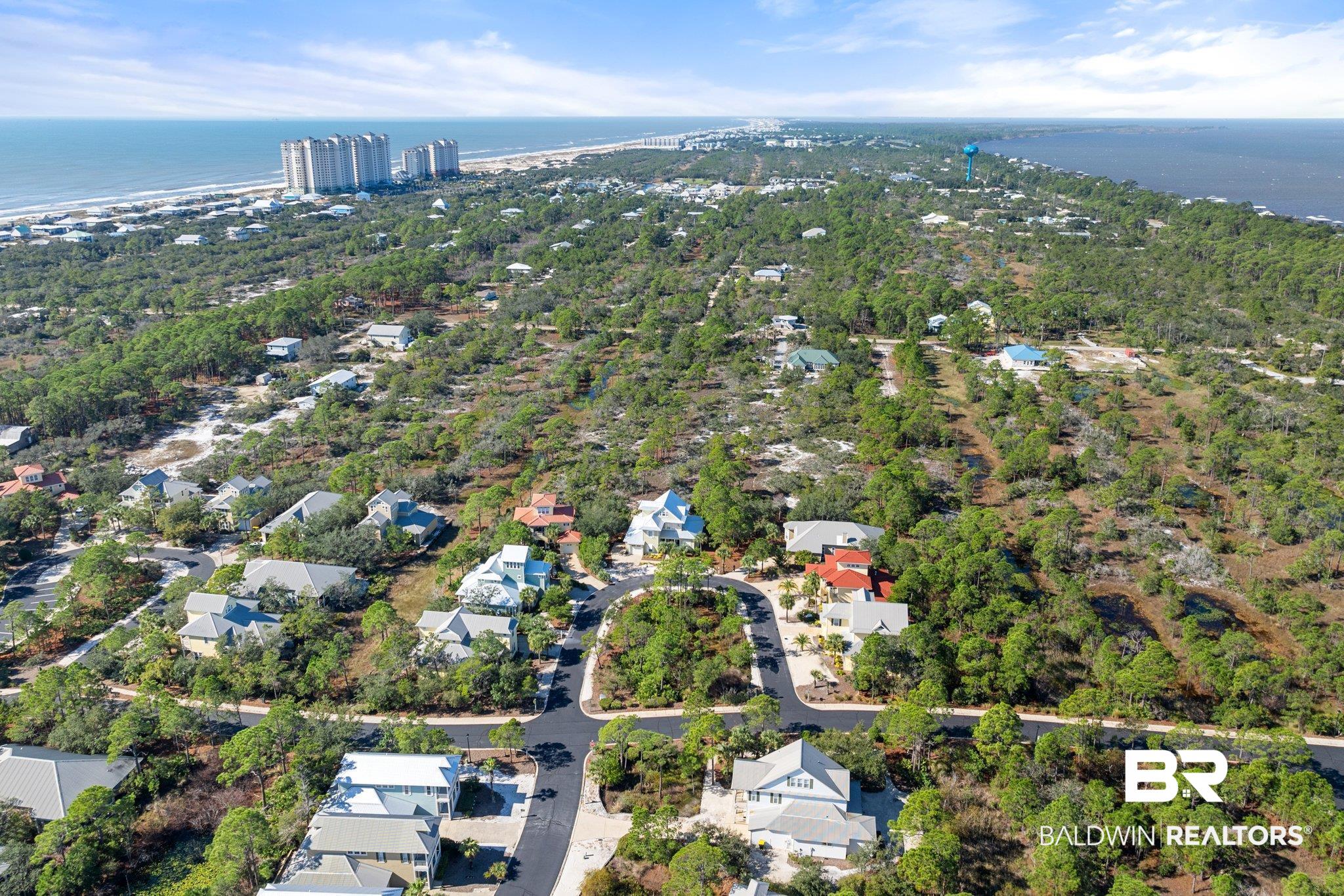 9259 Genipa Way Gulf Shores, AL 36542 - Photo 67 of 72 Birds eye view of property with a water view