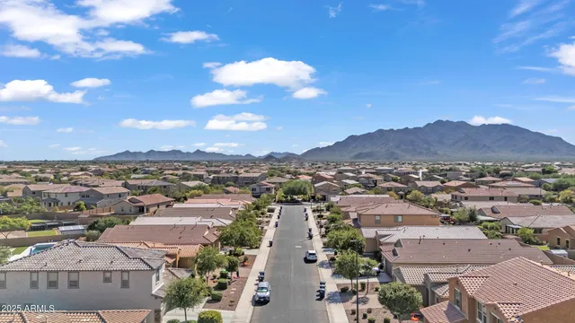 an aerial view of a city