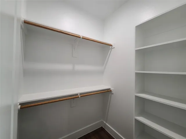 a close view of closet