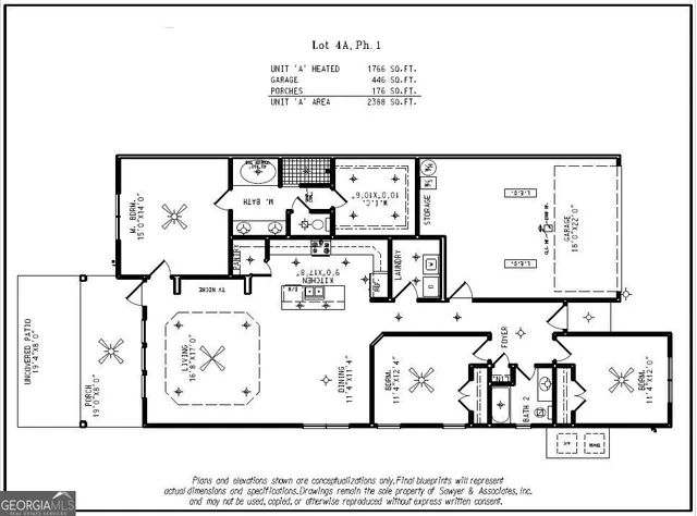 a view of a palm and trees in front of a building