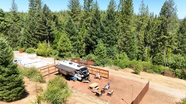 an outdoor space with patio