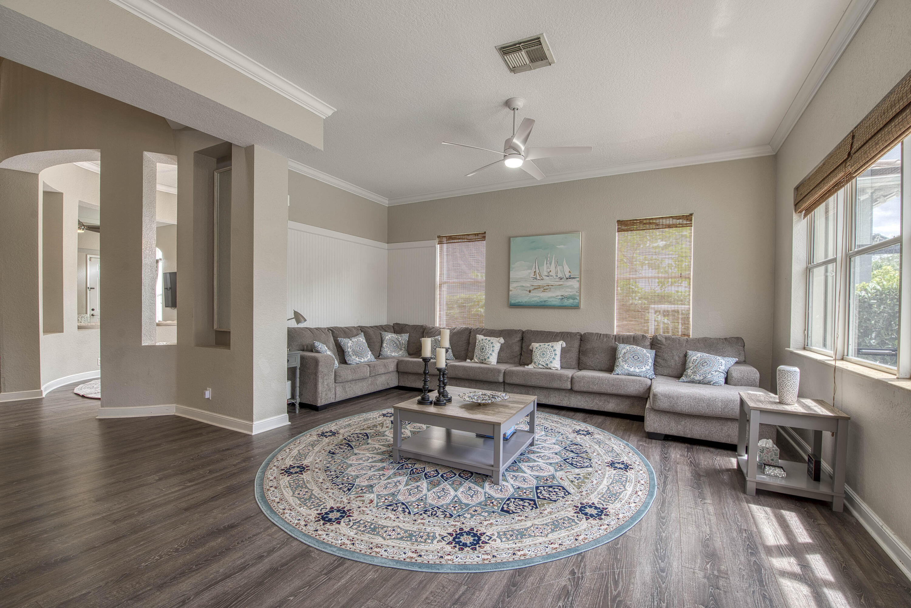 410 Cresta Circle West Palm Beach, FL 33413 - Photo 10 of 46 a living room with furniture and a wooden floor