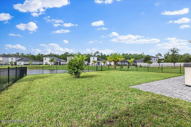 a view of a golf course with a garden