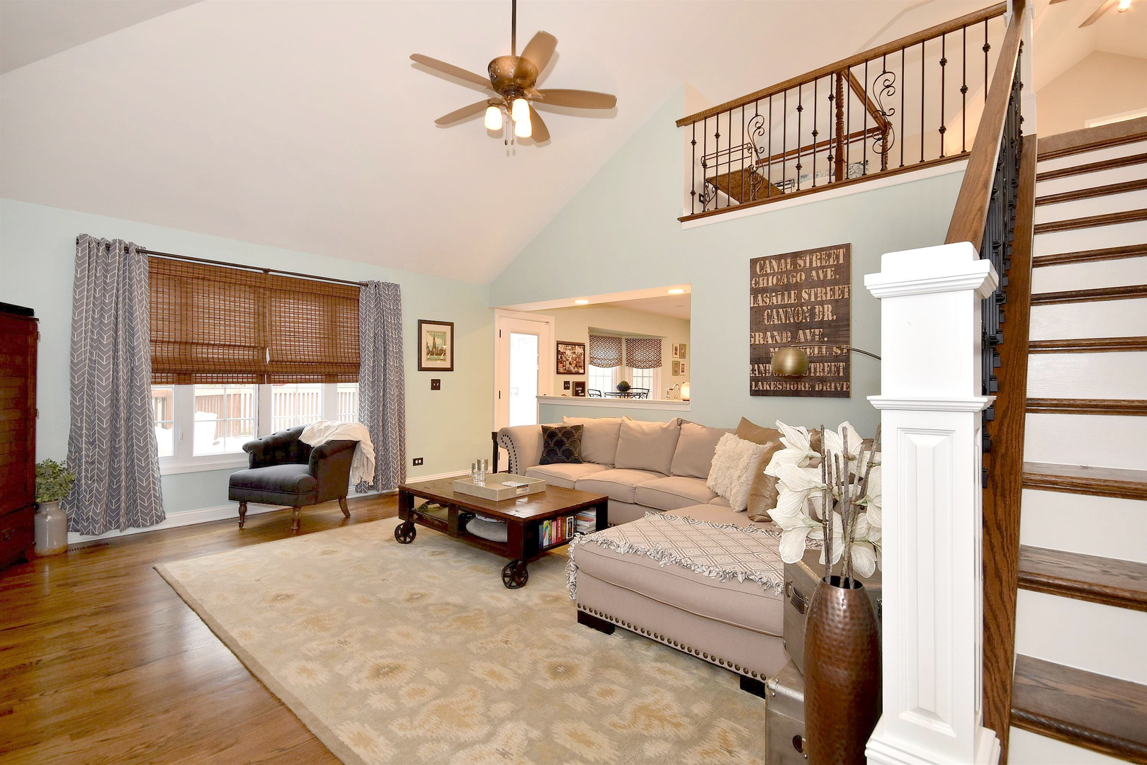 533 Lavina Drive Bolingbrook, IL 60440 - Photo 13 of 44 a living room with furniture or window and a wooden floor