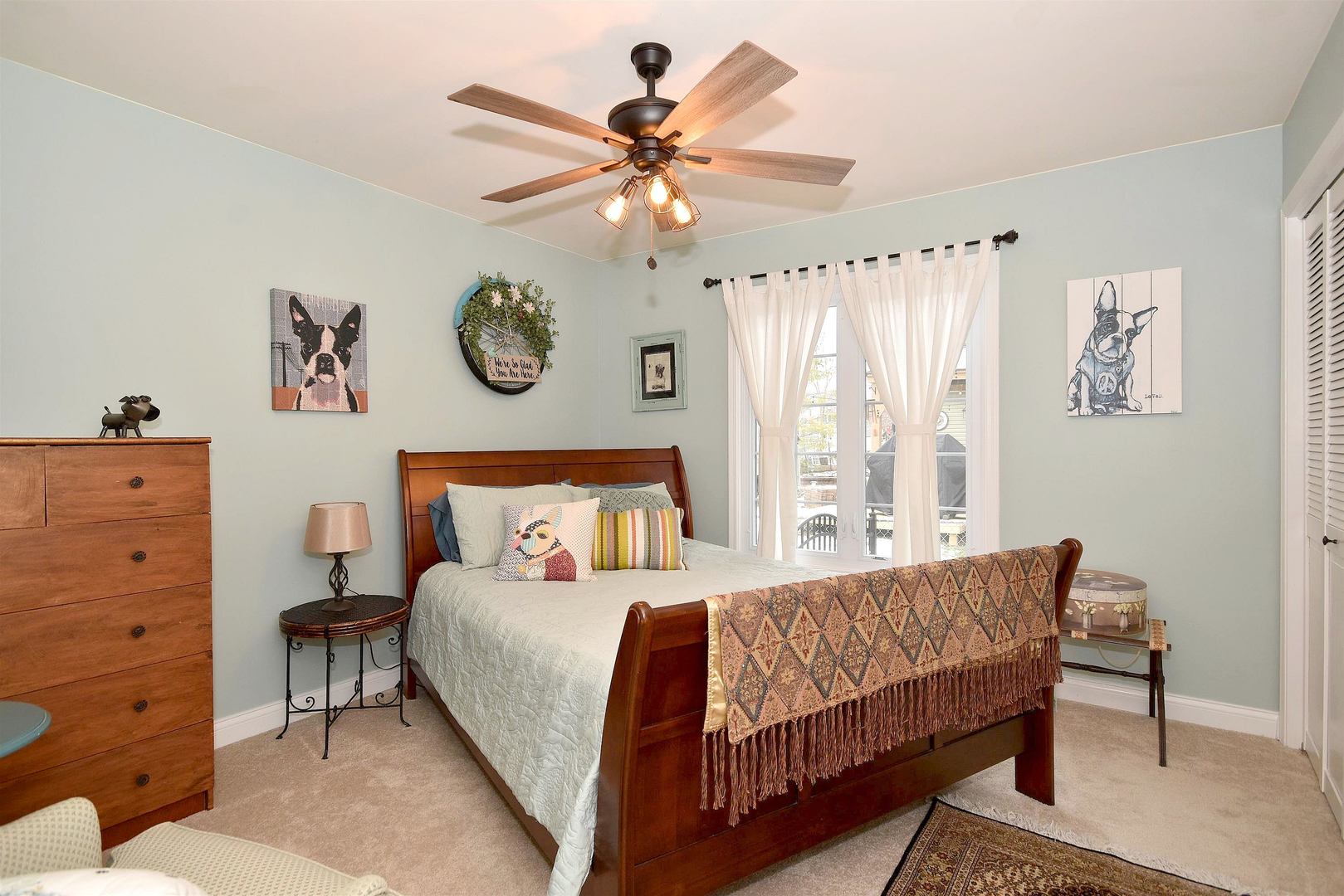 533 Lavina Drive Bolingbrook, IL 60440 - Photo 20 of 44 a bedroom with a bed and a chandelier