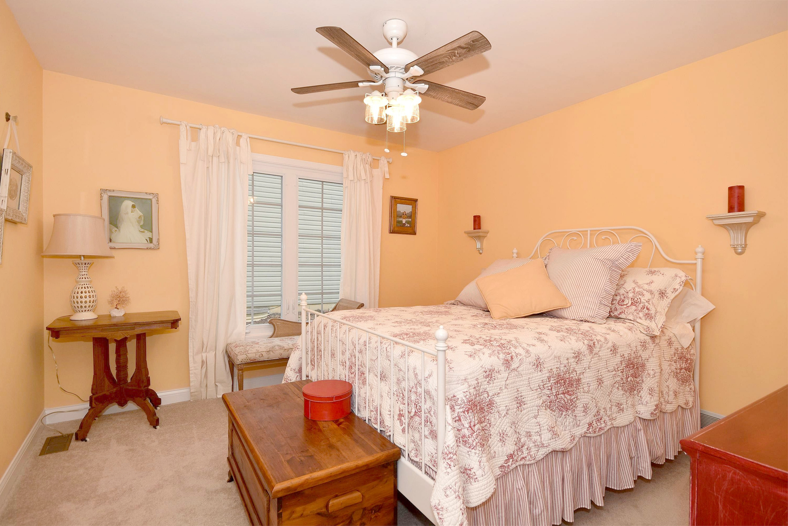 533 Lavina Drive Bolingbrook, IL 60440 - Photo 21 of 44 a bedroom with a bed and a chandelier