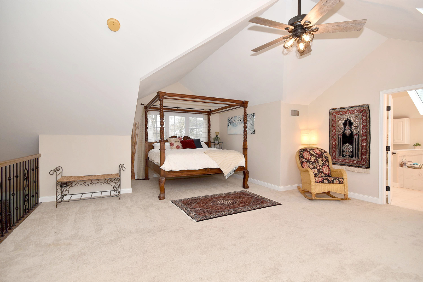 533 Lavina Drive Bolingbrook, IL 60440 - Photo 24 of 44 a bedroom with a bed and a chandelier