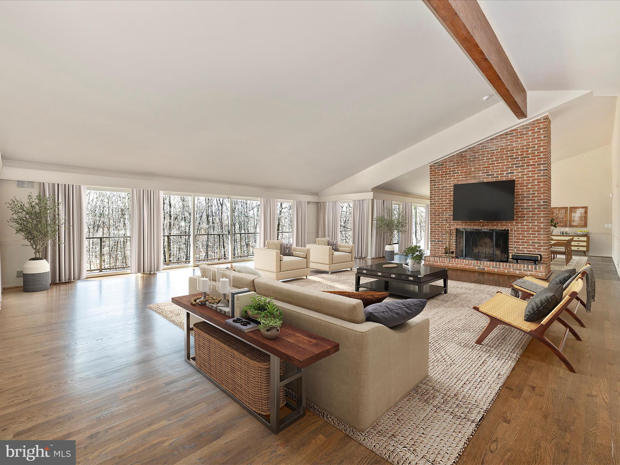 7702 Dance Hall Road Frederick, MD 21701 - Photo 13 of 66 a living room with fireplace furniture and a flat screen tv