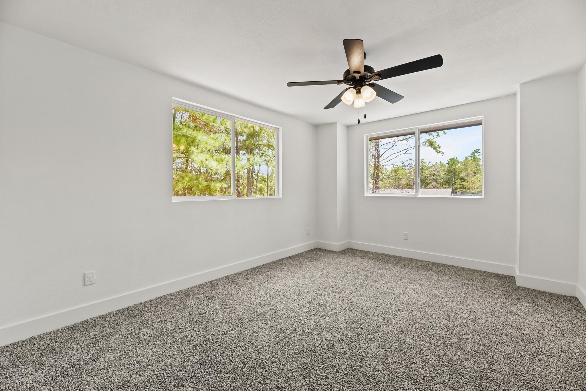 17068 Lively Road Waller, TX 77484 - Photo 23 of 29 an empty room with windows and ceiling fan