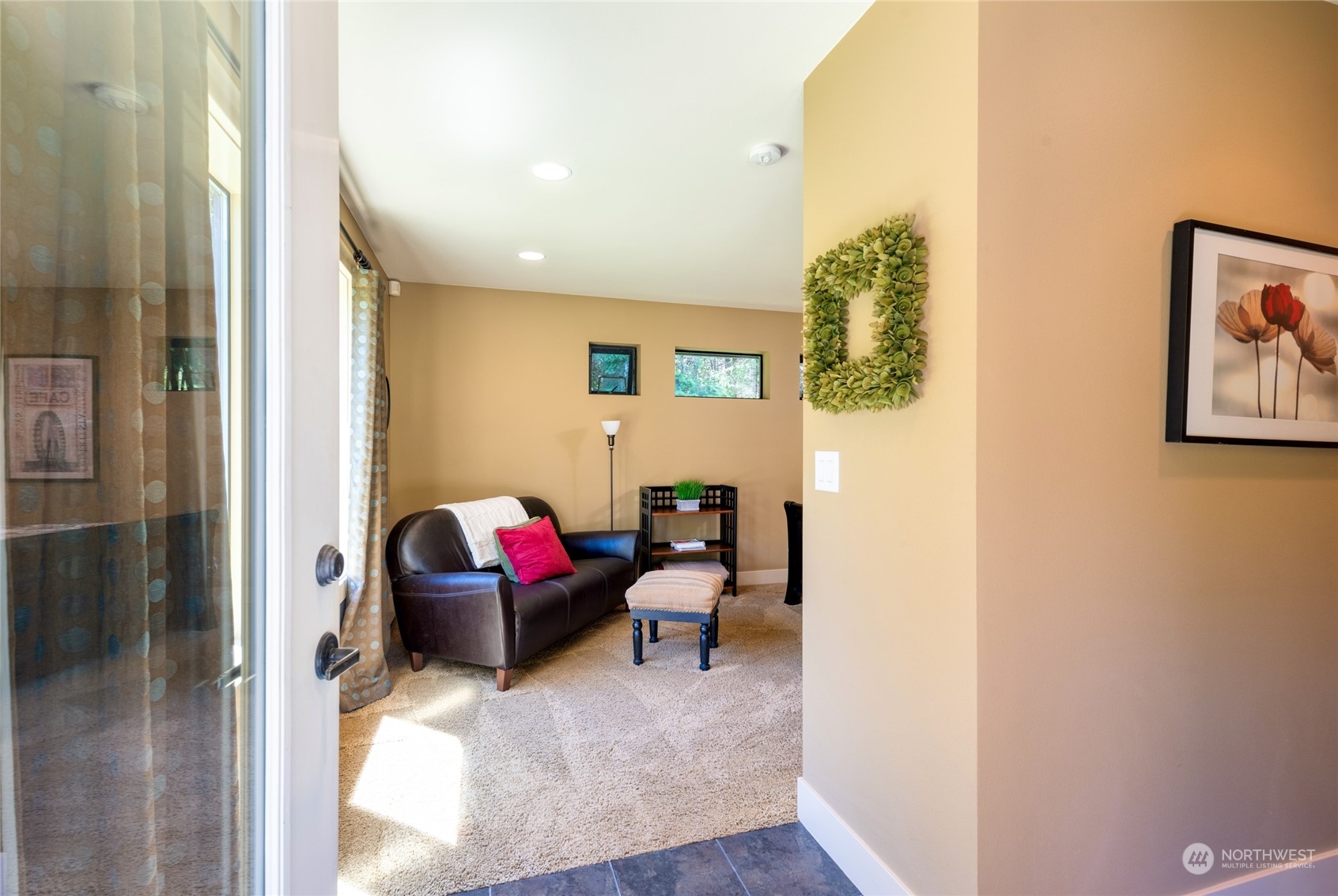 4635 D D Milluhr Road Northeast Olympia, WA 98516 - Photo 25 of 40 a living room with furniture and a fireplace
