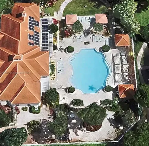 an aerial view of multiple house