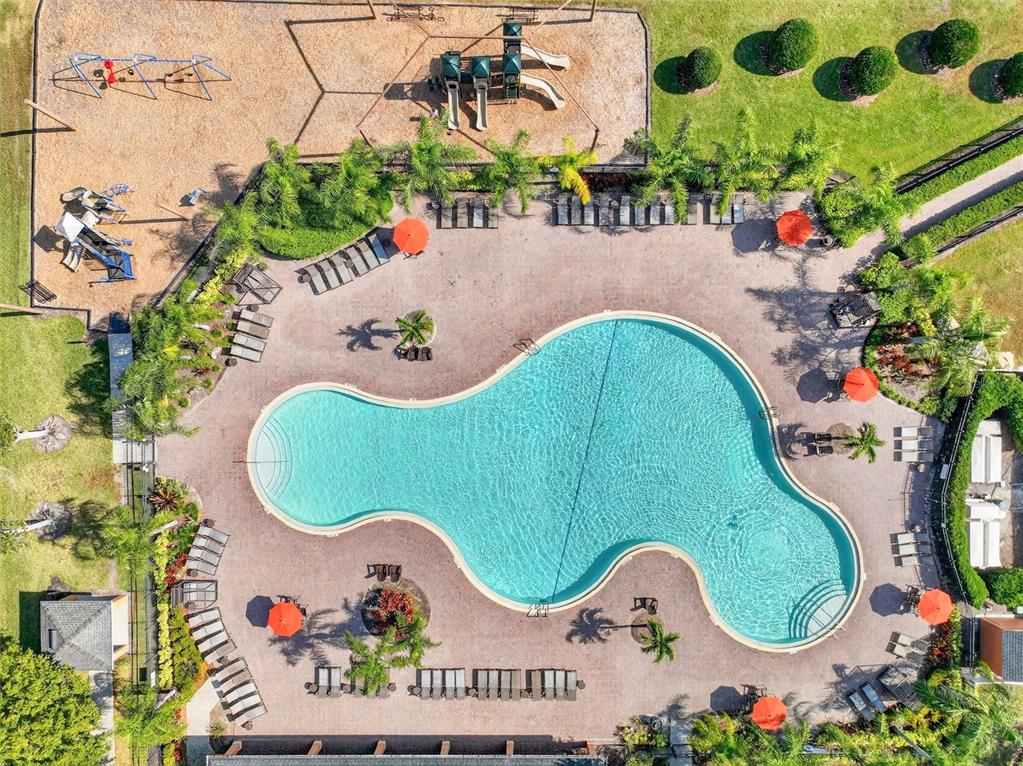 11214 Carrick Stone Street Wimauma, FL 33598 - Photo 58 of 73 an aerial view of a swimming pool
