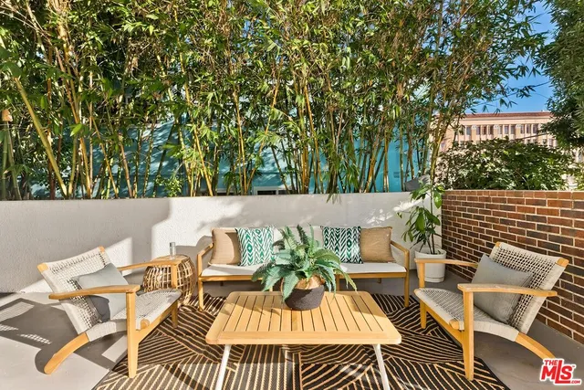 a house view with a seating space