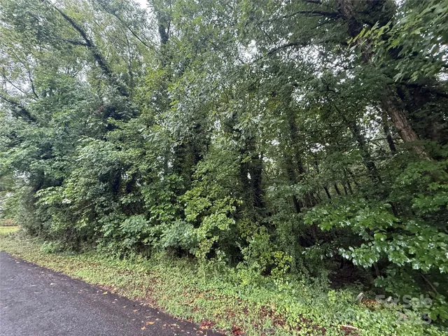 an aerial view of residential house with outdoor space and trees all around