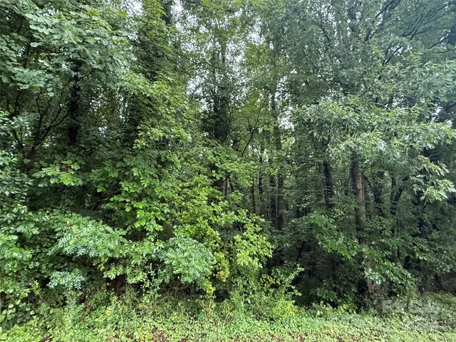 an aerial view of residential house with outdoor space and trees all around