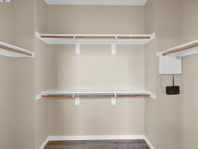 a close view of closet