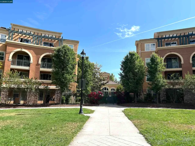 a garden view with a sitting space