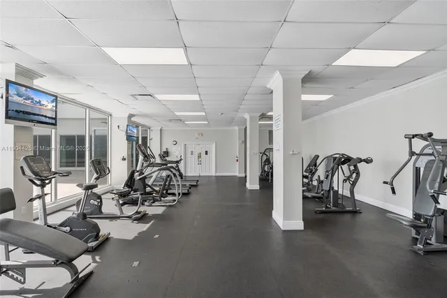 a front view of a multi story building