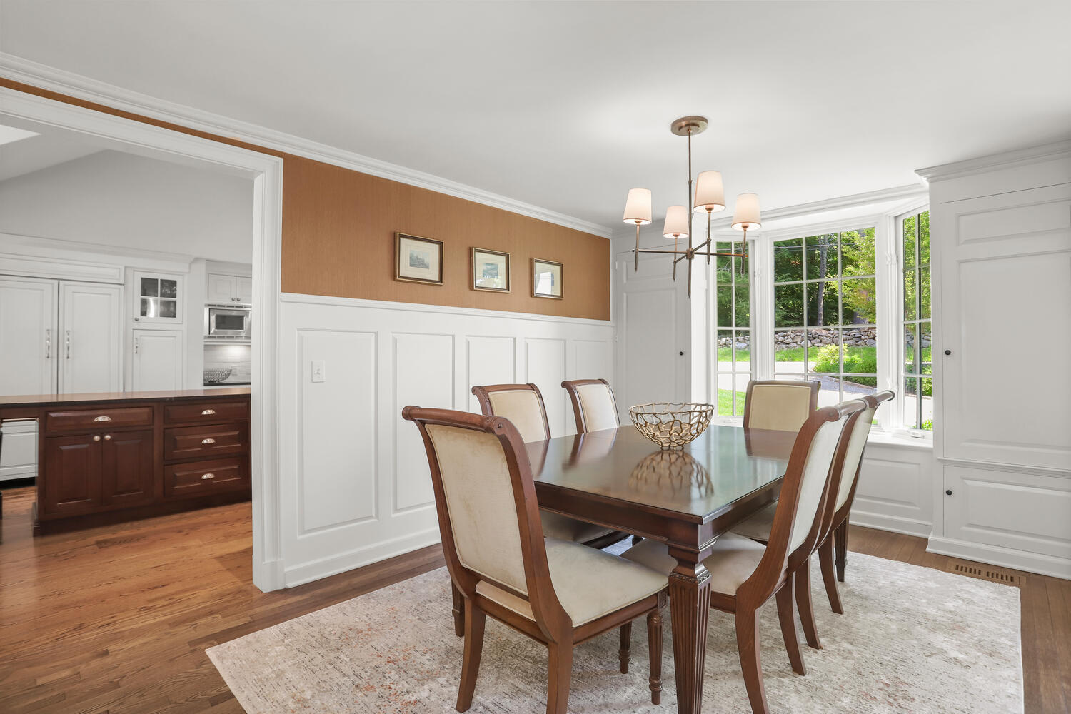 538 Laurel Road New Canaan, CT 06840 - Photo 3 of 28 a view of a dining room with furniture window and outside view