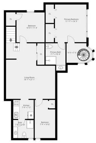 a picture of a wall with a table and a clock