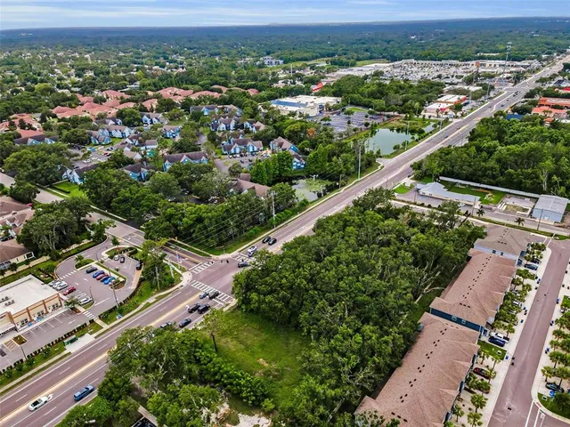 an aerial view of a city