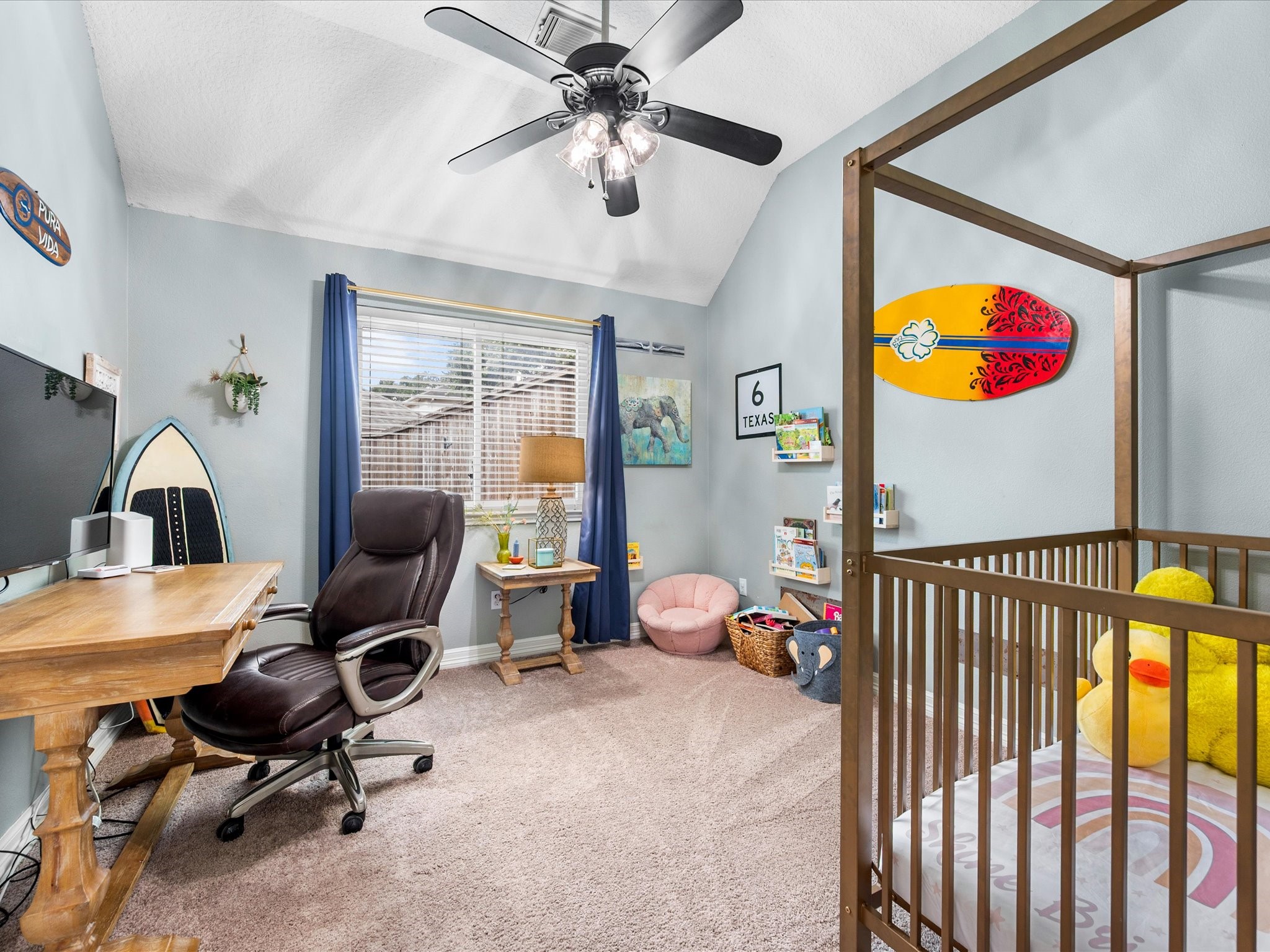 4023 Tigris Ridge Drive Katy, TX 77449 - Photo 25 of 39 The generously sized secondary bedroom offers abundant natural light and flexible use for guests, family, or a home office.