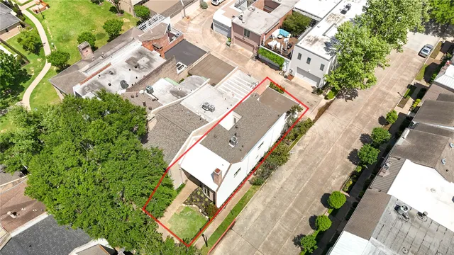 an aerial view of multiple house