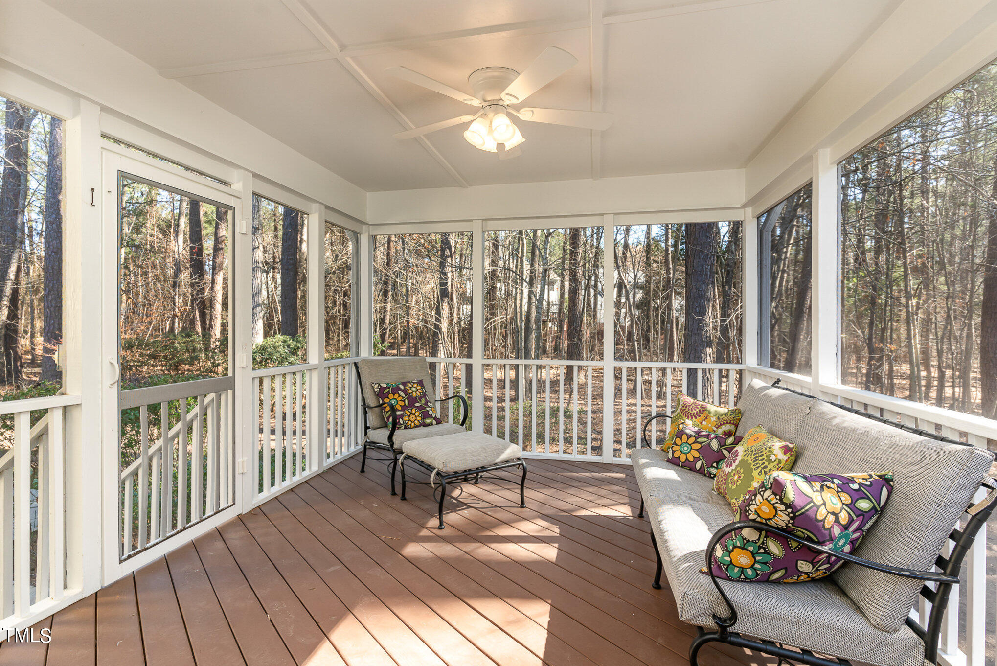 5 Coach Terrace Durham, NC 27713 - Photo 12 of 36 a living room with furniture and a floor to ceiling window