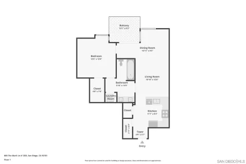 $649,900 | 800 The Mark Lane, Unit 1203, San Diego, CA 92101